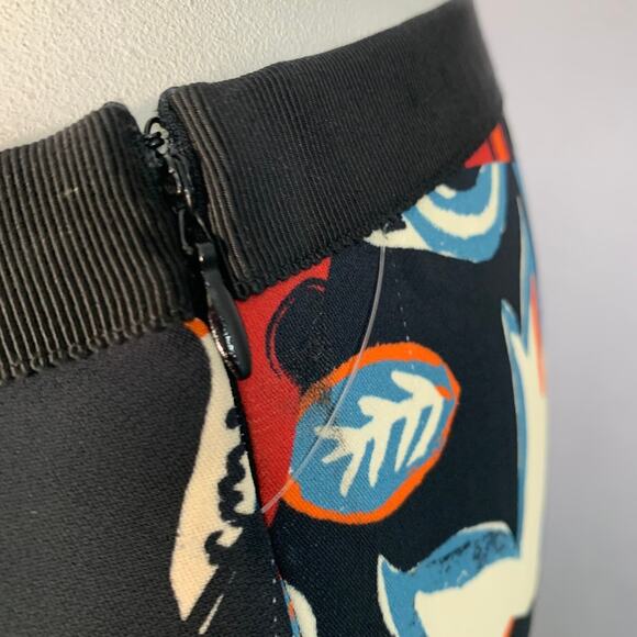 ETRO Size L Black Multi Color Viscose Blend Abstract Floral Tapered Dress Pants - Picture 5 of 8